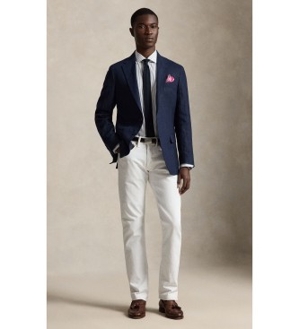 Polo Ralph Lauren Camicia in popeline Custom Fit a righe bianco
