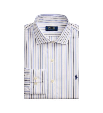 Polo Ralph Lauren Camicia in popeline Custom Fit a righe bianco