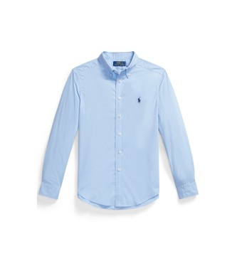 Polo Ralph Lauren Camisa de popelina de algodão azul