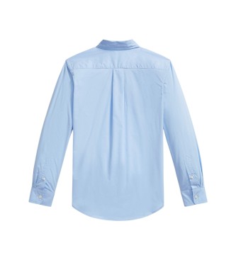Polo Ralph Lauren Camisa de popelina de algodão azul