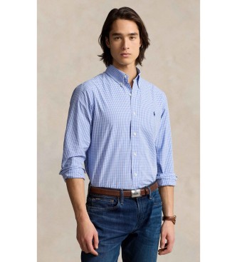 Polo Ralph Lauren Camicia in popeline elasticizzato blu su misura
