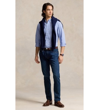 Polo Ralph Lauren Camicia in popeline elasticizzato blu su misura
