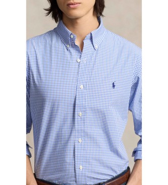 Polo Ralph Lauren Camicia in popeline elasticizzato blu su misura