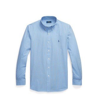 Polo Ralph Lauren Camicia in popeline elasticizzato blu su misura