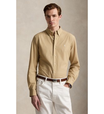 Polo Ralph Lauren Koszula z elastycznej popeliny Custom Fit be?owa