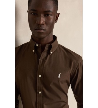 Polo Ralph Lauren Chemise en popeline stretch Custom Fit marron