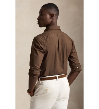 Polo Ralph Lauren Chemise en popeline stretch Custom Fit marron