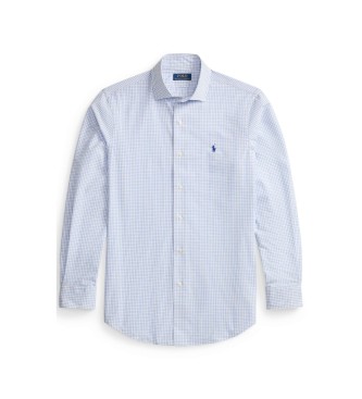 Polo Ralph Lauren Camicia in popeline elasticizzato blu su misura