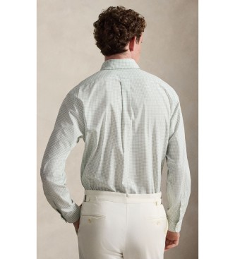 Polo Ralph Lauren Grünes Custom-Fit-Hemd aus elastischem Popeline