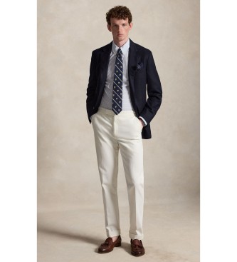 Polo Ralph Lauren Blaues Custom-Fit-Hemd aus Stretch-Popeline