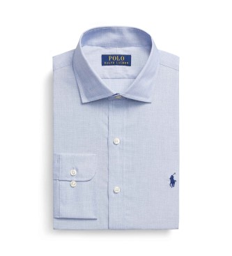 Polo Ralph Lauren Camicia in popeline blu slim fit
