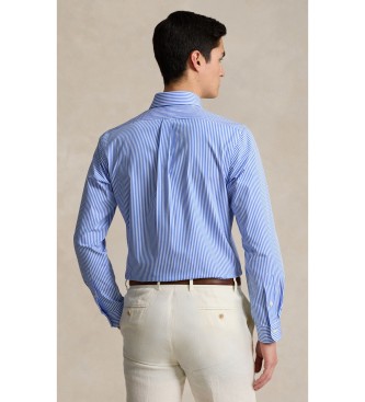 Polo Ralph Lauren Popeline en stretch Custom Fit overhemd blauw