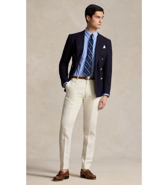 Polo Ralph Lauren Popeline en stretch Custom Fit overhemd blauw