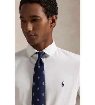 Polo Ralph Lauren Gebreid overhemd met witte Italiaanse kraag