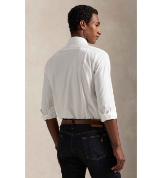 Polo Ralph Lauren Gebreid overhemd met witte Italiaanse kraag