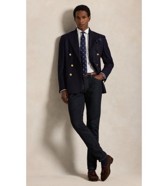 Polo Ralph Lauren Gebreid overhemd met witte Italiaanse kraag