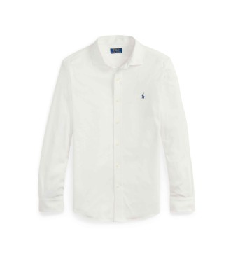 Polo Ralph Lauren Gebreid overhemd met witte Italiaanse kraag