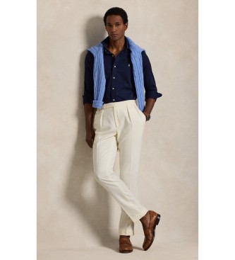 Polo Ralph Lauren Camicia in maglia blu navy con colletto italiano