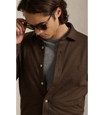 Polo Ralph Lauren Maglia in jersey pied de poule marrone