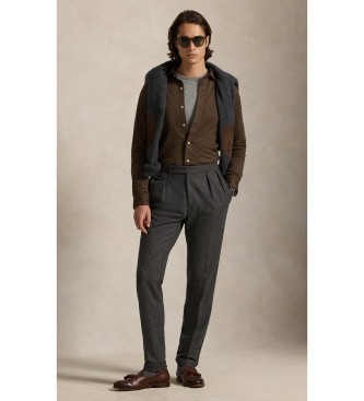 Polo Ralph Lauren Maglia in jersey pied de poule marrone