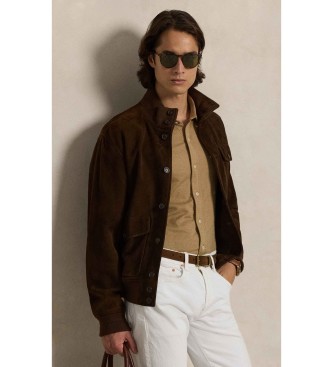 Polo Ralph Lauren Beige fiskbensm�nstrad jerseystickad skjorta