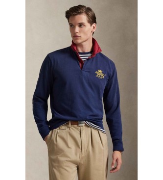 Polo Ralph Lauren Gebreide rugby polo in marineblauw Classic Fit