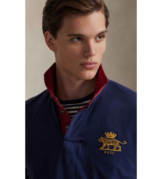 Polo Ralph Lauren Gebreide rugby polo in marineblauw Classic Fit