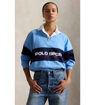 Polo Ralph Lauren Polo Sport Big Fit rugby shirt blauw