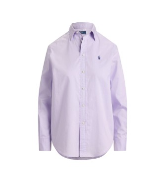 Polo Ralph Lauren Classic Fit lilac cotton twill shirt