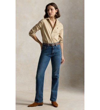 Polo Ralph Lauren Beige Classic Fit skjorte i bomuldstwill