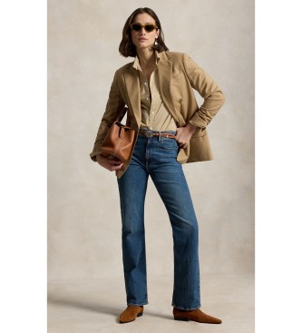 Polo Ralph Lauren Beige Classic Fit skjorte i bomuldstwill