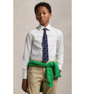 Polo Ralph Lauren Camisa de vestir de paño de algodón blanco