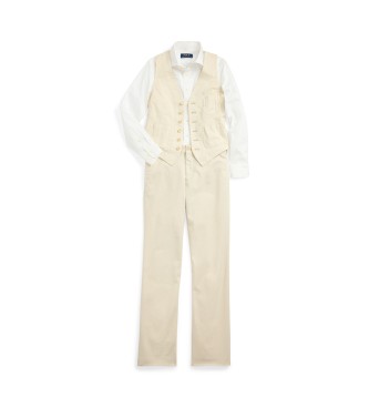 Polo Ralph Lauren Camisa de vestir de paño de algodón blanco
