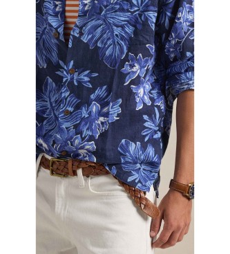 Polo Ralph Lauren Camisa de�lino Classic Fit estampada marino
