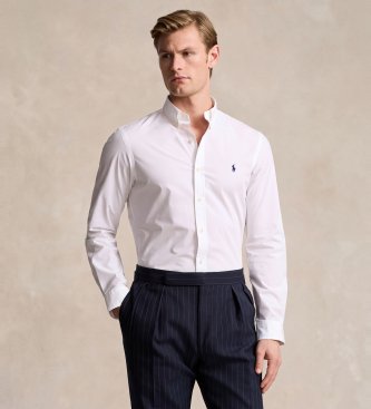 Polo Ralph Lauren Camicia bianca in popeline elasticizzato slim fit