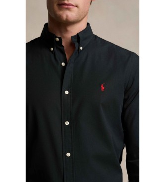 Polo Ralph Lauren Camisa slim fit de popelina el�stica preta