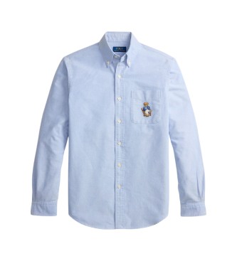 Polo Ralph Lauren Camicia oxford con Polo Bear Custom Fit blu