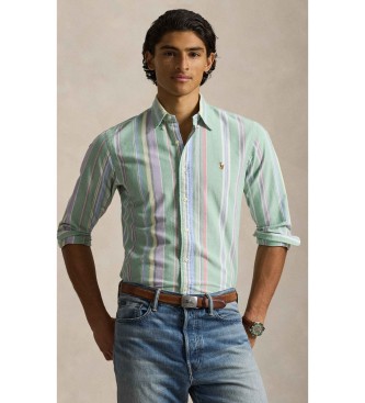 Polo Ralph Lauren Custom Fit striped oxford shirt green
