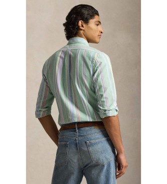 Polo Ralph Lauren Custom Fit striped oxford shirt green