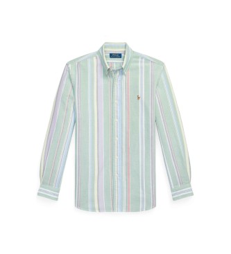 Polo Ralph Lauren Custom Fit striped oxford shirt green