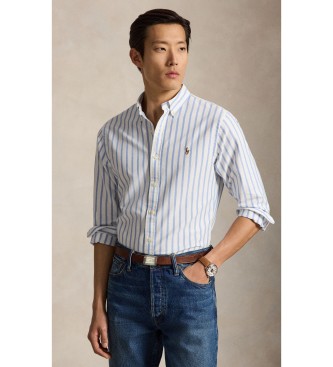 Polo Ralph Lauren Slim Fit Oxford-Hemd mit Streifen hellblau