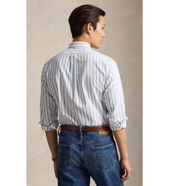 Polo Ralph Lauren Slim Fit Oxford-Hemd mit Streifen hellblau