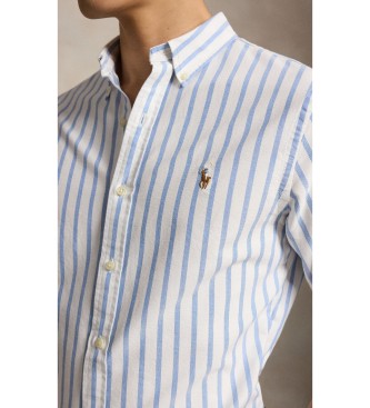 Polo Ralph Lauren Slim Fit Oxford-Hemd mit Streifen hellblau