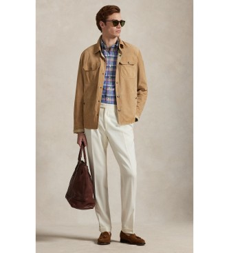 Polo Ralph Lauren Custom Fit blauw geruit oxford overhemd