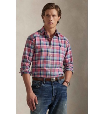 Polo Ralph Lauren Camicia Oxford rosa a quadri su misura