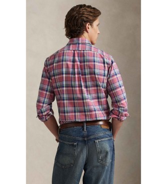 Polo Ralph Lauren Camicia Oxford rosa a quadri su misura
