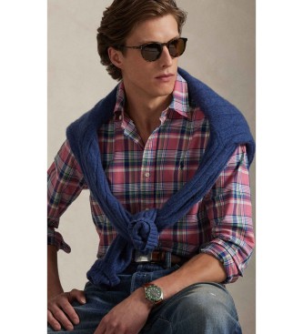 Polo Ralph Lauren Camicia Oxford rosa a quadri su misura