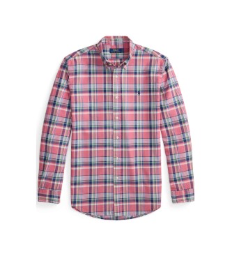 Polo Ralph Lauren Camicia Oxford rosa a quadri su misura