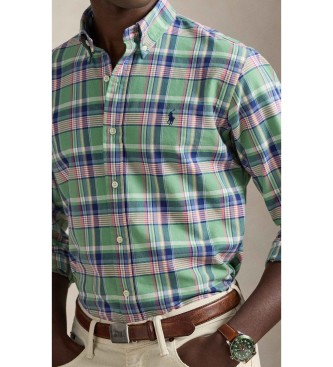 Polo Ralph Lauren Camicia Oxford a quadri verdi su misura