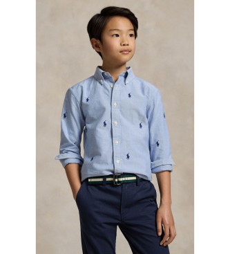 Polo Ralph Lauren Oxford-Hemd aus Baumwolle mit blauem Pferd